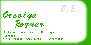orsolya rozner business card